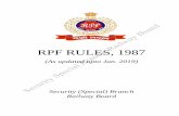 RPF RULES, 1987 - Indian Railway · 6.1 The officers appointed under rule 3 shall discharge such duties and supervise the functioning of such other branches as provided in these rules