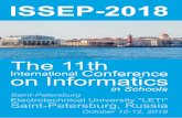 PROGRAM ISSEP-2018issep2018t.ipo.spb.ru/ISSEP-2018program.pdf · Serafini, Urs Hauser and Martina Forster Autonomous Recovery from Syntactical Errors made by Primary School Children