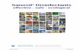 Sanosil Disinfectants info/Sanosil desinfeksjonsmidler.pdf · The antimicrobial effect of the Sanosil® Disinfectants includes the complete range of micro-organisms. The effectiveness