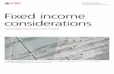 Fixed income considerations · 6 The biggest impact fixed income investors can achieve is via investing in securities that have a direct link to a sustainable project, such as green