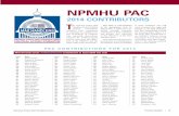 2014 CONTRIBUTORS The National Postal Mail Handlers …...he National Postal Mail Handlers Union Political Action Committee (NPMHU PAC) contributes to campaigns of candidates forcontributions