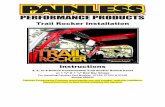 Trail Rocker Installation · 2018-06-06 · Trail Rocker Installation Instructions 4, 6, or 8-Switch Customizable Trail Rocker Switch Panel w/ 1 5∕ 8” & 1 ¾” Roll Bar Straps