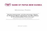 Determinants of Exchange Rate in Papua New …...Determinants of Exchange Rate in Papua New Guinea: Is the Kina a Commodity Currency? Gae Kauzi * Thomas Sampson ** Working Paper BPNG2009/01
