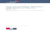 Ovum Decision Matrix: Selecting a CRM Solution for ... · Ovum Decision Matrix: Selecting a CRM Solution for Telecoms, 2016–17 functionality, mobile and social CRM, automation and