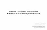 Former Canberra Brickworks Conservation Management Plansuburbanland.act.gov.au/uploads/ckfinder/files/pdf/... · No. Name/Description Date of construction 10 Amenities block c. 1950,