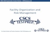 Facility Organization and Risk Management · NSCA CSCS Examination Content Review – CSCStestprep.com For Study Guides and Practice Questions Visit CSCStestprep.com General Aspects