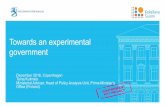 Towards an experimental government...Towards an experimental government December 2016, Copenhagen Taina Kulmala Ministerial Adviser, Head of Policy Analysis Unit, Prime Minister’s