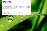 UK Indirect Tax Conference 2015 Power of data · 2019-10-25 · UK Indirect Tax Conference 2015 Power of data Jilly McCullagh Giuseppe Ciampa 11 November 2015. ... (SAP, Oracle).