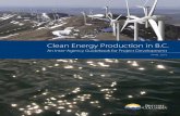 Clean Energy Production in B.C. - B.C. Homepage · Clean Energy Production in B.C. An Inter-Agency Guidebook for Project Development ... a balance is required between dependable capacity