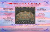 Chinmaya Mission Houston Krishna Leela presentsKrishna Leela Choreographers: Rathna Kumar & Neha Vyas Vocals: Rucha Sheth & Nishad Mehta 5 pm Sunday, March 31, 2019 Stafford Civic