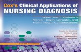 Clinical Applications of Nursing Diagnosis: Adult, Child, Women's, … · 2017-08-30 · COX’S CLINICAL APPLICATIONS OF NURSING DIAGNOSIS Adult, Child,Women’s, Mental Health,