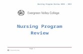 Nursing Program Review - Evergreen Valley College · Web viewI am working as a flu clinic nurse on a on-call basis while I attend graduate school at SJSU. Thank you. Evergreen, for
