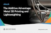 The Additive Advantage: Metal 3D Printing and Lightweighting · 2018-04-05 · The Additive Advantage: Metal 3D Printing and Lightweighting. 03. The pressure is on . to get weight