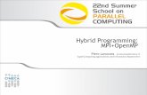 Hybrid Programming: MPI+OpenMP - HPC-Forge · 2013-07-22 · MPI+OpenMP hybrid paradigm is the trend for clusters with SMP architecture. Elegant in concept: use OpenMP within the