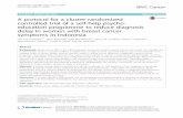 A protocol for a cluster-randomized controlled trial of a self-help … · 2017-05-09 · STUDY PROTOCOL Open Access A protocol for a cluster-randomized controlled trial of a self-help