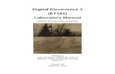 Digital Electronics 1 (ET181) Laboratory Manual · Digital Electronics 1 (ET181) Laboratory Manual (Where theory meets practice) Written by . ... The experiments in this lab manual