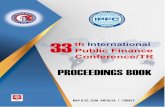 33th INTERNATIONAL · 33th International Public Finance Conference / TR iv May 08 – 12, 2018, Antalya / TURKEY Organizing Board Çanakkale Onsekiz Mart University Biga Faculty of
