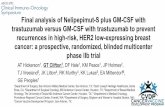 Final analysis of Nelipepimut-S plus GM-CSF with trastuzumab … · 2019-03-04 · Final analysis of Nelipepimut-S plus GM-CSF with trastuzumab versus GM-CSF with trastuzumab to prevent