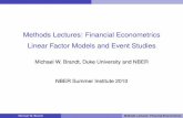 Methods Lectures: Financial Econometrics [.1in] Linear ... · Michael W. Brandt Methods Lectures: Financial Econometrics. Linear Factor Models Cross-sectional approach Fama and MacBeth
