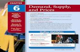 6 Demand, Supply, and PricesCONCEPT REVIEW Demand is the willingness to buy a good or a service and the ability to pay for it. Supply is the willingness and ability to produce and
