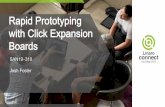 Rapid Prototyping with Click Expansion BoardsW ith mikroCPRO for ARM you have access to example code for many modules Low-cost sensor attachment. ... PWM I2C UART PWM I2C UART. mikroC