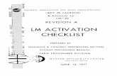 CHECKLIST LM ACTIVATION - ibiblio · lm activation checklist prepared by guidance & control procedures section systems procedures branch crew procedures division manned spacecraft