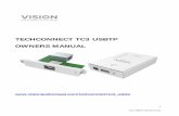 TECHCONNECT TC3 USBTP OWNERS MANUALvisionaudiovisual.com/visionmanuals/TC3_USBTP_manual_en.pdf · 2018-09-26 · Dieses Produkt erweitert das USB-Kabel, indem das Signal umgewandelt
