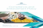 Compliance and Enforcement Policy · 1 AMSA Compliance and Enforcement Policy: Version 2 September 2018 ... (Civil Liability for Bunker Oil Pollution Damage) Act 2008 • Protection