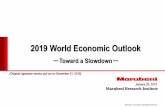 2019 World Economic Outlook - Marubeni · The slowing of China’seconomic growth to around 6%, will have a significant effect on neighboring countries and natural resource and commodity
