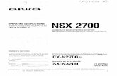 NSX-2700approved by the manufactuer, may void the user's right or authority to operate this product. Welcome to Aiwa NSX-2700 Congratulations on your purchase of an Aiwa unit. This
