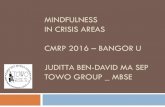 Mindfulness in Crisis Areas CMRP 2016 – Bangor U Juditta ... · MINDFULNESS IN CRISIS AREAS CMRP 2016 –BANGOR U JUDITTA BEN-DAVID MA SEP TOWO GROUP _ MBSE. ... The near past has