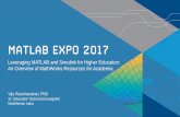 Leveraging MATLAB and Simulink for Higher Education: An ... · 5 GB of cloud storage on MATLAB Drive ... Designing LTE and LTE Advanced Physical Layer Systems with MATLAB Online Learning