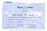  · The company has a certified QA-system in compliance with DIN EN ISO 9001:2015. Processes and competences are laid down complying with DIN EN ISO 3834-2 in the QA Manual 'Process