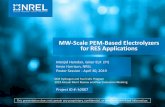 MW-Scale PEM-Based Electrolyzers for RES …...MW-Scale PEM-Based Electrolyzers for RES Applications Monjid Hamdan, Giner ELX (PI) Kevin Harrison, NREL Poster Session - April 30, 2019