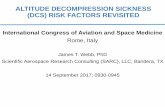 ALTITUDE DECOMPRESSION SICKNESS (DCS) RISK FACTORS … · 2019-05-17 · Slide #8 LEVEL OF ACTIVITY VS. DCS RISK • ADRAC used only 3 levels of activity as inputs. • Additional