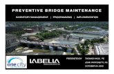 PREVENTIVE BRIDGE MAINTENANCE · CYCLICAL MAINTENANCE ACTIVITIES • Activities performed at planned intervals to preserve existing bridge element or component conditions. • Bridge