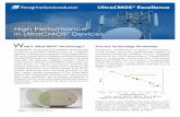High Performance in UltraCMOS Devices · UltraCMOS® Technology is a patented, advanced form of Silicon-on-Insulator (SOI) process on a sapphire substrate, enabling the combination