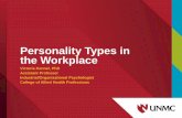 Personality Types in the Workplace · Objectives • Describe characteristics of different personality types as defined by the Myers -Briggs Type Indicator personality framework •