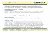 Boronic Acids - Reakor · 2013-10-22 · is in the osmium tetroxide catalysed cis-dihydroxylation of alkenes under anhydrous conditions in the presence of a boronic acid.3b,4 Further
