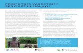 PROMOTING VASECTOMY SERVICES IN MALAWI · Malawi Family Planning Costed Implementation Plan, 2016-2020, which outlines key interventions and cost information ... Pascual C, Njunguru