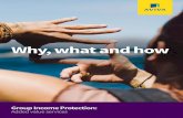Why, what and how · Group Income Protection can help ease the burden by delivering financial support and ... • Workplace Wellbeing support ... The counselling sessions can support