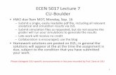 ECEN 5017 7 CU - Electrical, Computer & Energy Engineeringecee.colorado.edu/~ecen5017/lectures/CU/L7_slides.pdfECEN 5017 Lecture 7 CU‐Boulder 1 • HW2 due 9am MDT, Monday, Sep.