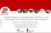 Radio-Frequency Identification (RFID), a new technique to ... · o m Radio-Frequency Identification (RFID), a new technique to monitor ground deformations WEGENER 2018 - Grenoble