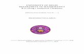 UNIVERSITY OF DELHI DEPARTMENT OF MATHEMATICS B.Sc.(Prog.) Analytical Chemistry · 2018-10-26 · Department of Mathematics, University of Delhi 5 Weeks 9 and 10: Elementary linear