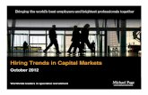 Hiring Trends in Capital Markets - CFA Institute Page - Capital... · Candidate movement trends Quality candidates choosing to stay put at their current organization due to the uncertainty
