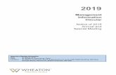 Management Information Circular 2019 - v8 (FINAL to Printer) · 2019-04-05 · :+($721 0$1$*(0(17 ,1)250$7,21 &,5&8/$5 > @ Table of Contents Table of Contents %86,1(66 2) 7+( 0((7,1*