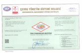 · çevre Yönetim Sistemi TS EN ISOIIEC 17021-1 AB-0002-YS SiSTEWli Partner of THE INTERNATIONAL CERTIFICATION NETWORK TSE-iSO-EN 14000 Belge Tarihi / Date of Certificate: 25.03.2019