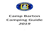 Camp Barton Camping Guide · by calling the Camping Assistant at 607-648-7888. We will be happy to work with your troop in any way we can. It will be our pleasure to have you, your