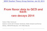 From ﬂavor data to QCD and back: rare decays 2014 · DESY Zeuthen Theory Group Seminar, Jan 22, 2014 From ﬂavor data to QCD and back: rare decays 2014 Gudrun Hiller, Dortmund
