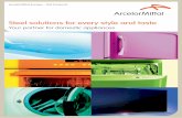 Your partner for domestic appliances - fce.arcelormittal.com brochure.pdf · ArcelorMittal is one of the world’s leading providers of steel solutions for domestic appliances. Not